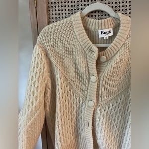 NWOT, Rouge Paris - Knit Cardigan - Medium/10 - Cream